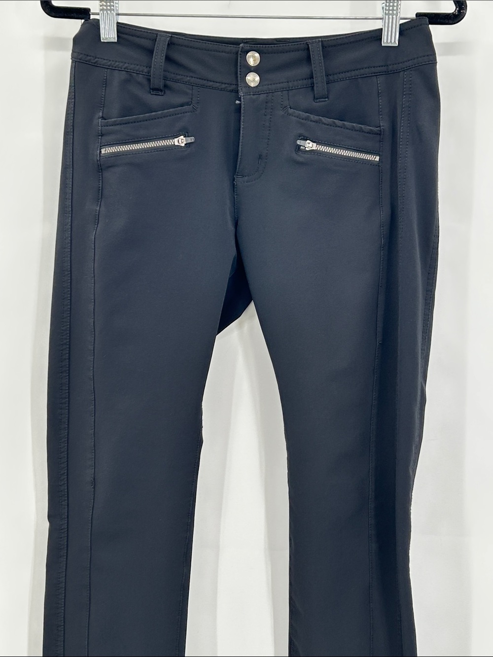 Title Nine Genie Brushed Outdoor Women's Straight Leg Pants in Black Size 6 - Picture 5 of 10